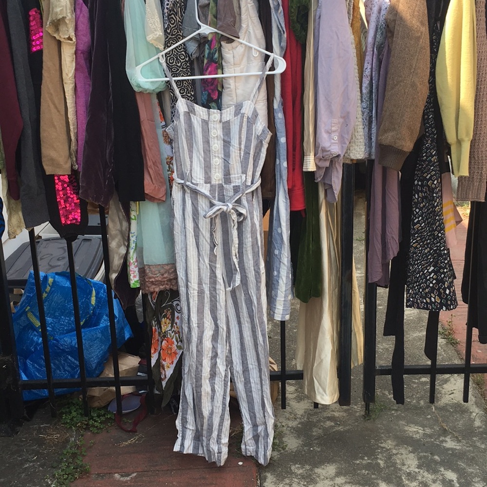 Linen Striped Jumpsuit